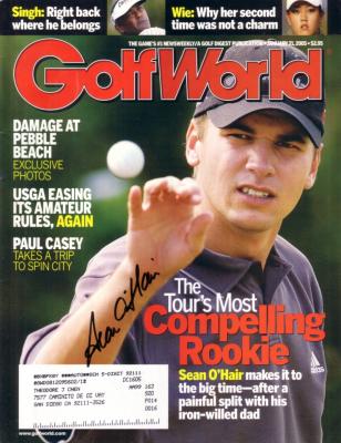 Sean O'Hair autographed 2005 Golf World magazine