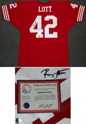Ronnie Lott autographed San Francisco 49ers authentic jersey