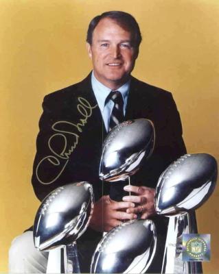 Chuck Noll autographed Pittsburgh Steelers Super Bowl 8x10 photo