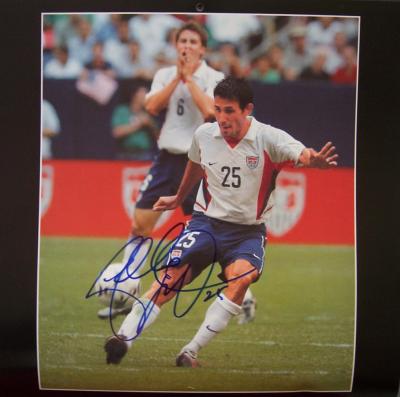 Pablo Mastroeni autographed U.S. Soccer calendar page