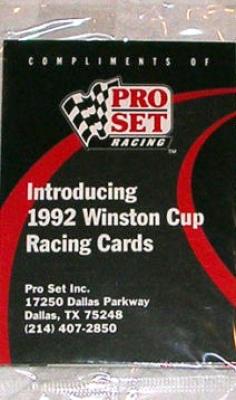 1992 Pro Set Racing set of 3 promo or prototype cards (Dale Earnhardt)
