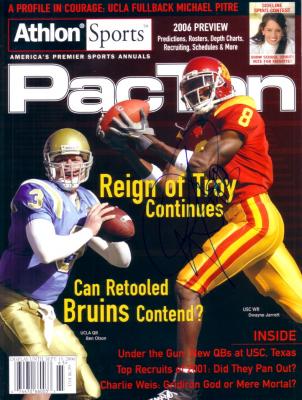 Dwayne Jarrett autographed USC 2006 Athlon football magazine