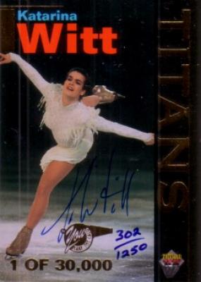 Katarina Witt certified autograph 1995 Signature Rookies figure skating card