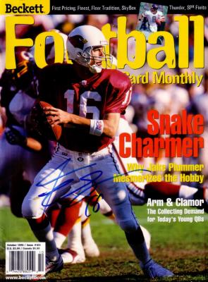 Jake Plummer autographed Arizona Cardinals 1998 Beckett Football magazine