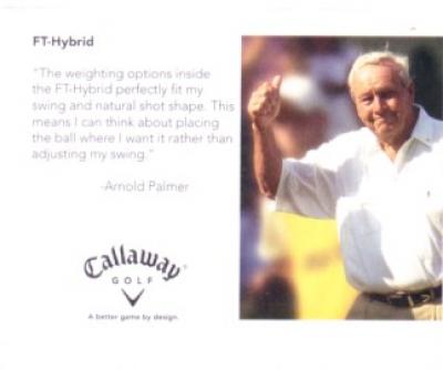 Arnold Palmer 2006 Callaway Golf card