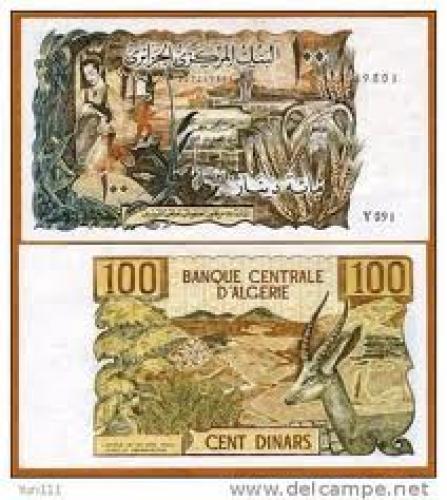Banknotes;100 Dinars; Algeria, Africa