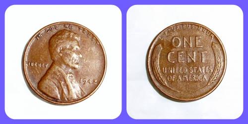 1942,Lincoln Wheat Head Cent