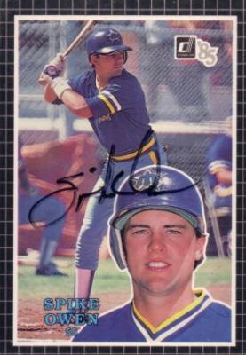 Spike Owen autographed Seattle Mariners 1985 Donruss Action All-Stars card