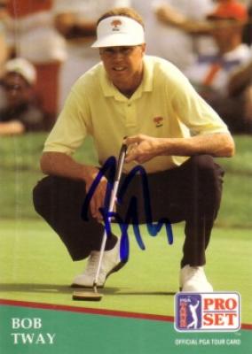 Bob Tway autographed 1991 Pro Set golf card