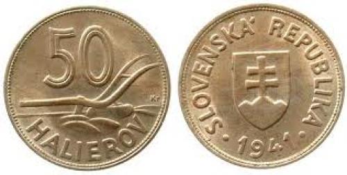 Coins; Slovakia KN 50 Halierov 1941 