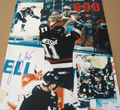 Mark Messier autographed Canucks 600th Goal 16x20 poster size photo (Steiner)
