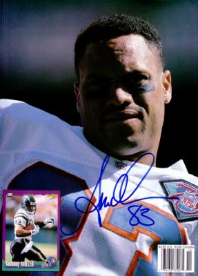 Anthony Miller autographed Denver Broncos Beckett Football back cover photo