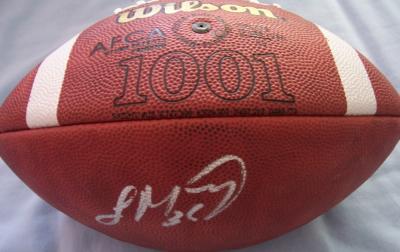 Laurence Maroney autographed Wilson NCAA leather football