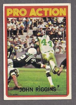 John Riggins New York Jets 1972 Topps In Action card #126 VgEx