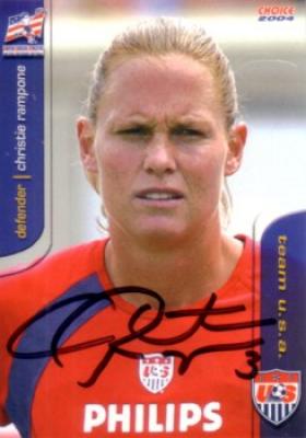 Christie Rampone autographed 2004 U.S. Soccer card