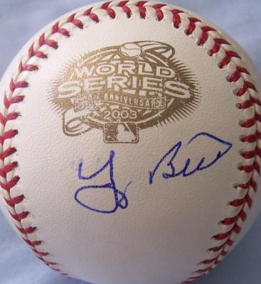 Yogi Berra autographed 2003 World Series baseball