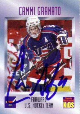 Cammi Granato autographed USA Hockey 1996 Sports Illustrated for Kids card