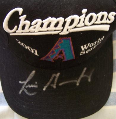Luis Gonzalez autographed Arizona Diamondbacks 2001 World Series Champions cap