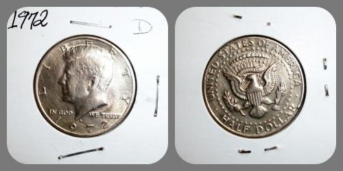 1972-D- Kennedy half Dollar