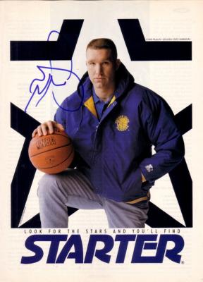 Chris Mullin autographed Golden State Warriors Starter full page magazine ad