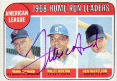 Frank Howard autographed 1969 Topps AL HR Leaders card