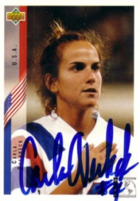 Carla Overbeck autographed US Soccer 1994 Upper Deck Rookie Card