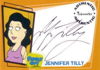 Jennifer Tilly Family Guy certified autograph card