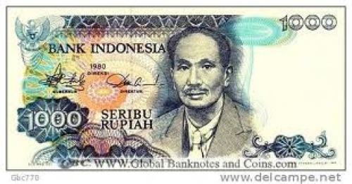 Banknotes;  Indonesia 1000 Rupiah Banknote P-119 1980 Issue