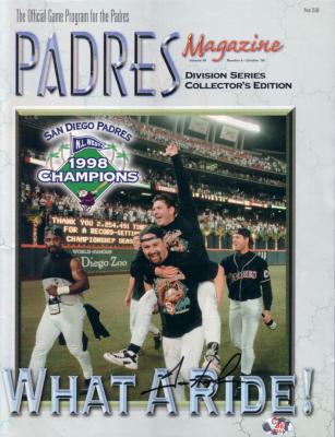 Trevor Hoffman autographed San Diego Padres 1998 Division Series program