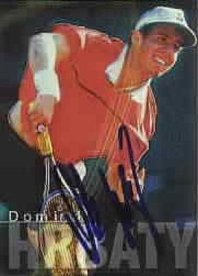 Dominik Hrbaty autographed 2000 ATP Tour tennis card