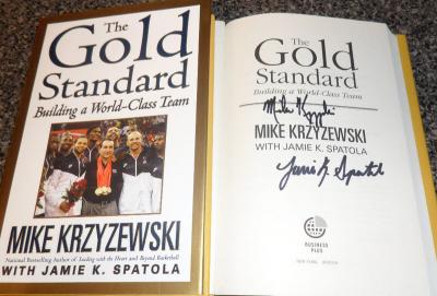 Mike (Coach K) Krzyzewski autographed Gold Standard book