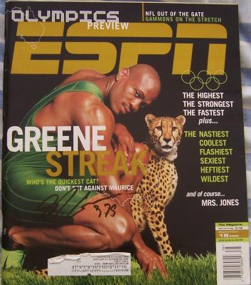 Maurice Greene autographed 2000 Olympics ESPN The Magazine inscribed 9.79