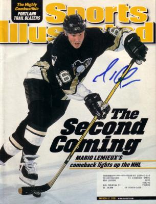 Mario Lemieux autographed Pittsburgh Penguins 2001 Sports Illustrated