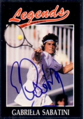 Gabriela Sabatini autographed 1991 Legends tennis card