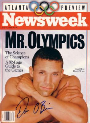 Dan O'Brien autographed 1996 Olympics Preview Newsweek magazine cover