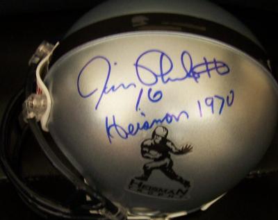 Jim Plunkett autographed Heisman mini helmet